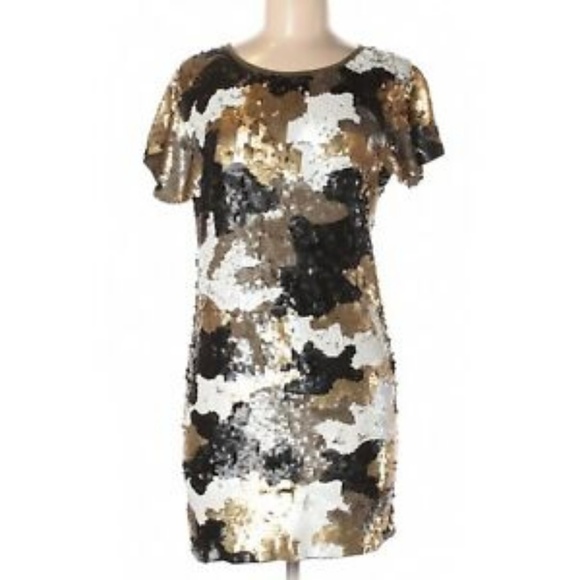 MICHAEL Michael Kors Dresses & Skirts - Michael Kors Sequin Camouflage T-Shirt Dress